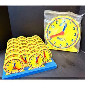 Geared For Time class pack 1 demonstration clock & 24 student clocks K-5th grade